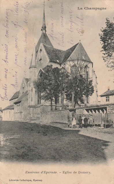 CPA 51 Eglise de DAMERY Environs d'Epernay