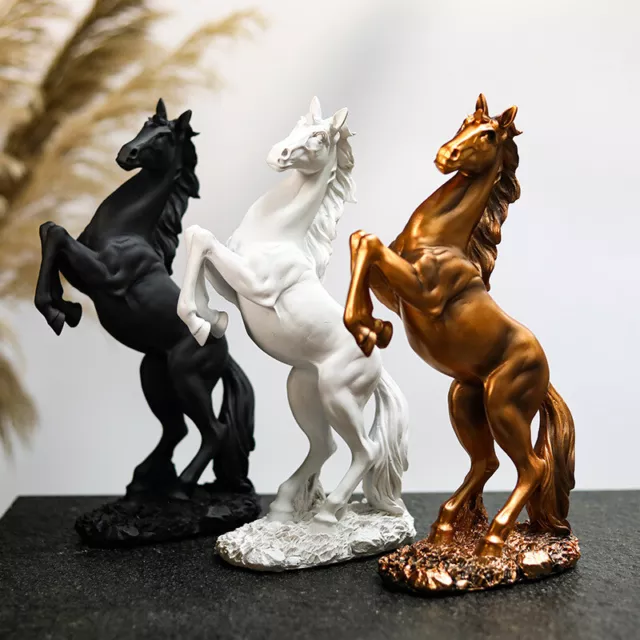 Horse Statue Art Home Deco Animal Sculpture Resin Crafts Figurine Ornaments Gift