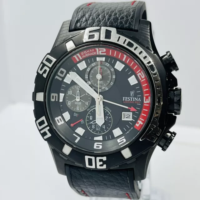 FESTINA Black F16289 $150.00 SPORT PicClick Watch - MEN\'S 42mm Quartz Chronograph Alarm