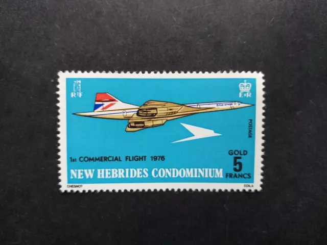 New Hebrides:  1st Commercial Flight of Concorde.    MNH  1976
