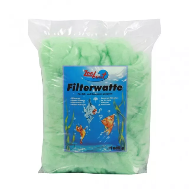 Zoobest Filterwatte für Süß- und Seewasser geeignet ( weiß oder grün ) 250 g