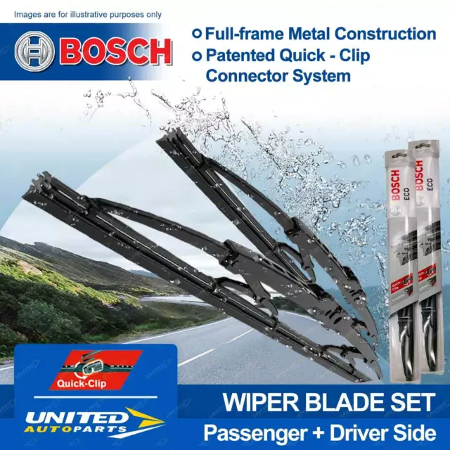 Bosch Front Pair Wiper Blades for Toyota Landcruiser BJ42 FJ 40 45 62 75 HJ60 61