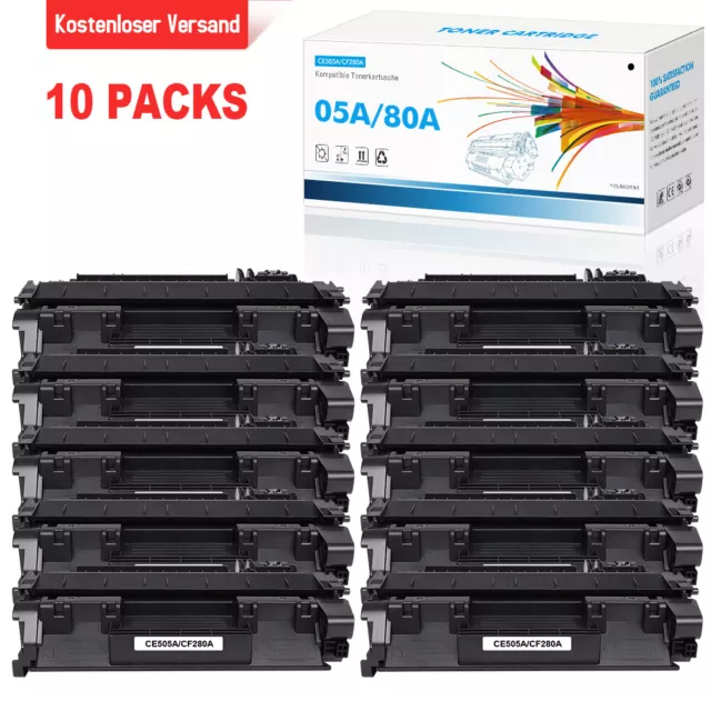 10x Toner compatible with HP CF280A 80A LaserJet Pro 400 M401a M425dn M425dw