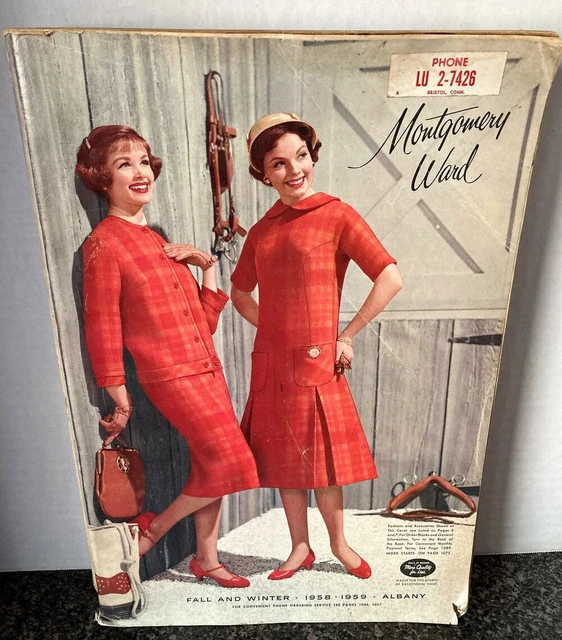 Vintage Fall/Winter 1958-1959 MONTGOMERY Ward Catalog 1950s Fashions MCM Decor