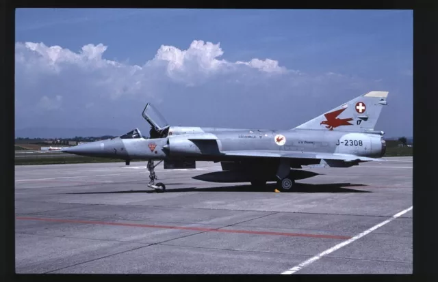 Mirage IIIS - Schweizer Luftwaffe - J-2308 - - Kodachrome original Flugzeugrutsche