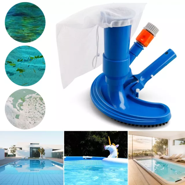 Pool Vacuum Cleaner Jet Vac Brush Head Hot Tub SPA Pond Hoover Cleaning Tool Kit