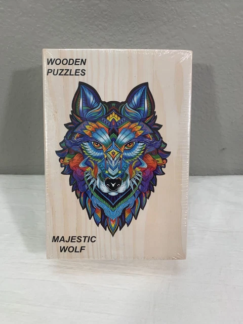 Majestic Wolf Wooden Puzzle New Sealed 3D