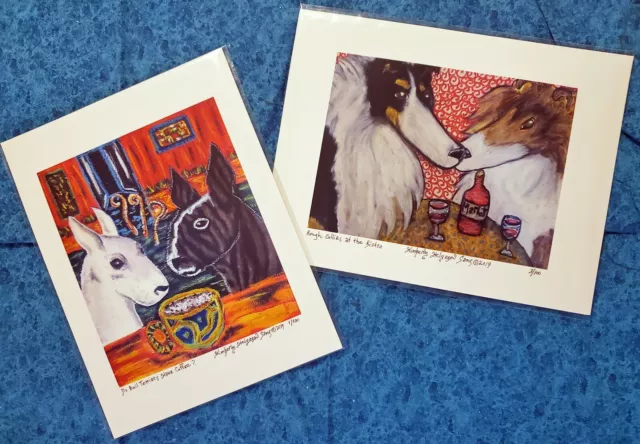 Australian Terrier in Quarantine 13 x 19 Dog Art Print Collectible Signed KSams 2