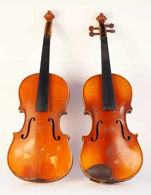 Konvolut zwei Geigen Violinen aus Sammlung - set of 2 violins for restoration