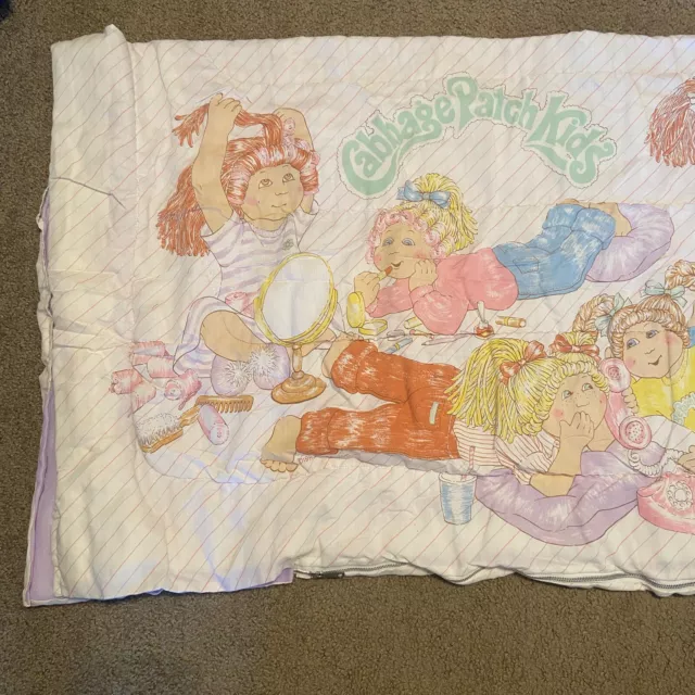 Cabbage Patch Kids Girls Sleeping Bag I Live For Slumber Parties Vintage 1983