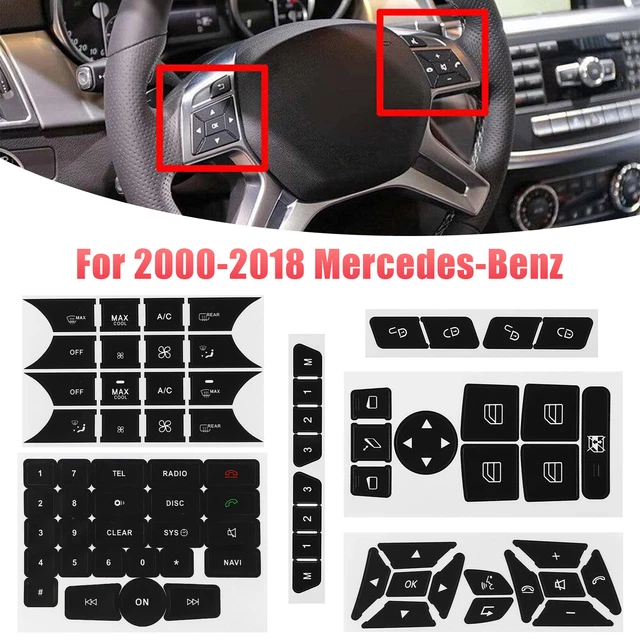 Repair Button Door Steering A/C Window Radio Sticker For 2007-14 Mercedes Benz