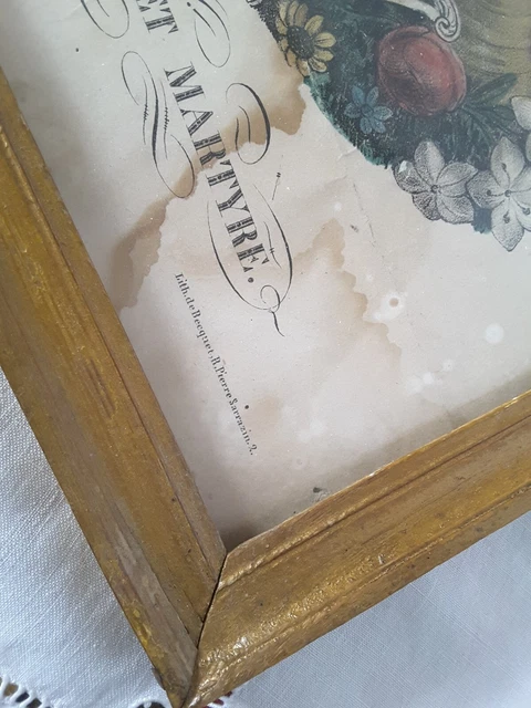 Estampe Originale 1901, Marcus Stone, 'Attache Prieur', Romance Victorienne, Sépia
