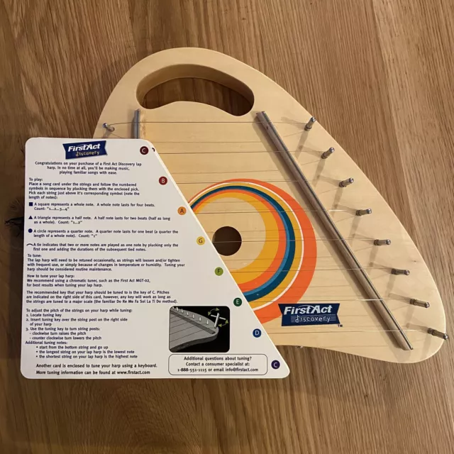 VINTAGE FIRST ACT Discovery Lap Harp Kids Musical Instrument with 10 Song Sheets 22.49 PicClick