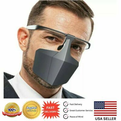 Protective Plastic Drop Mask Anti-fog Face Mask Black Breathable Reusable