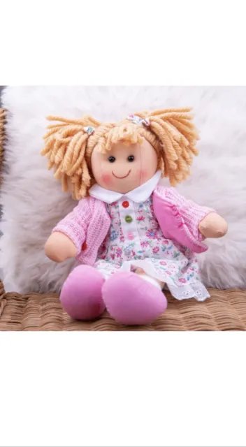 Bigjigs Toys Soft Plush Poppy Doll (28cm) Ragdoll Cuddly Toy