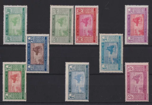 MAURITANIE SERIE COMPLETE DE 9 TIMBRES NEUF** N° 57 à 61 Cote: 54,00€