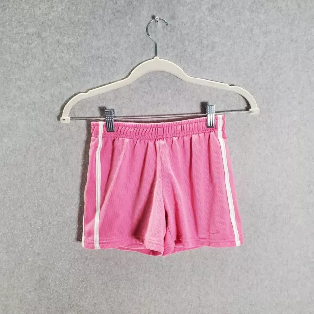 c9 Girls Active Shorts Medium Pink Champion Logo Mesh Elastic Waist Jogging
