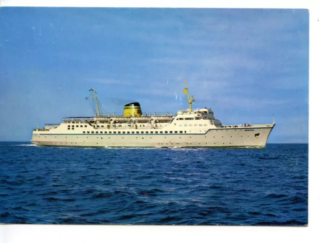 MS Egnatia-Car Ferry Italy-Greece-Hellenic Mediterranean Lines-Vintage Postcard