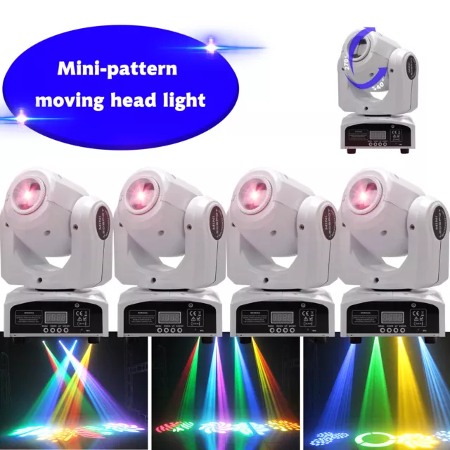 4PCS 80W RGBW GOBO Moving Head Stage Light LED Spotlight DMX DJ Disco Party Show