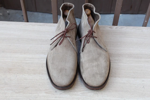 Bottines Trickers Pour Homme En Daim - Pointure 42, Couleur Marron-gris, Occasion