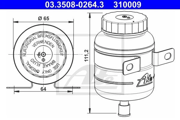 Vase D'Expansion le Liquide de Frein ATE pour Mercedes T2/L Boîte