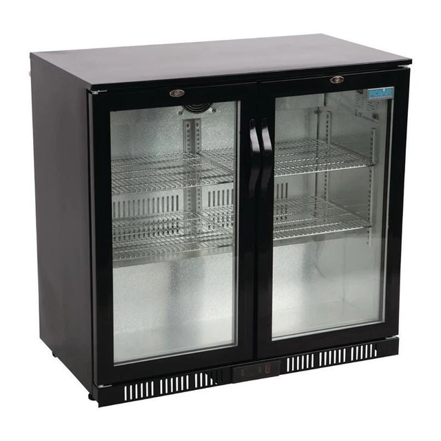 Barkühlschrank Polar Serie G, 2 Klapptüren, 198L, Flaschen, Getränke, LED