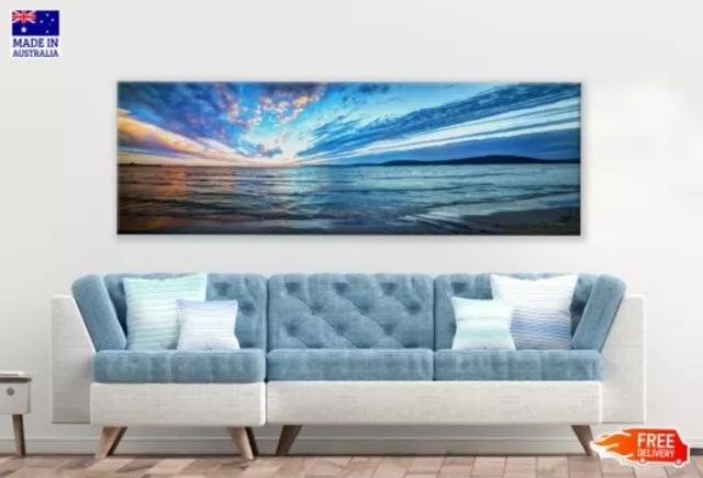 Panoramic Canvas Sea Sunset Scenery High Quality 100%  Australian Made Quality