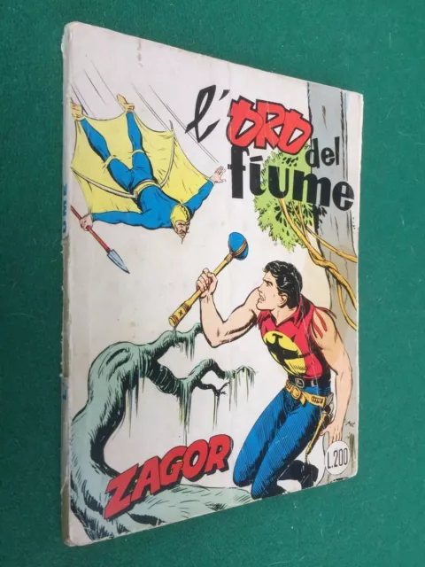 ZAGOR n.3 L'ORO DEL FIUME Ed.Cepim (Agosto 1970)L.200 ORIGINALE NO scritta ROSSA