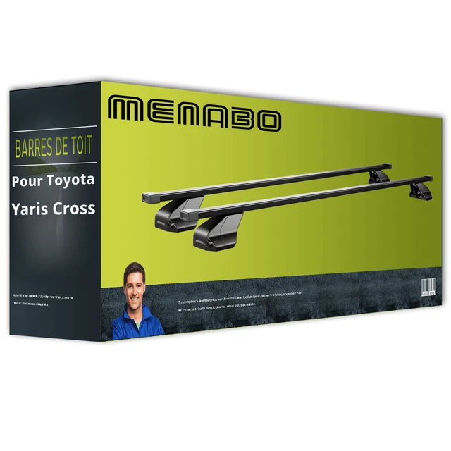 Crochets Intermédiaires Pour Barres De Toit Toyota Yaris Cross 2020-2025 - 2 Pièces, Gris, Charge Max 75 Kg