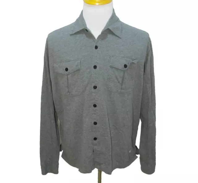 VICTORINOX Men's (Size Medium) Gray Long Sleeve Button Front Shirt Flannel Top