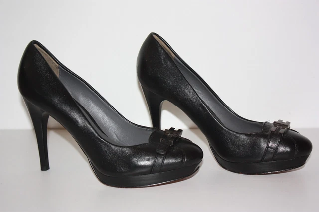 Escarpins CARAMELO En Cuir Marron Noisette - Talons Fins >7cm - Taille 37 - Occasion TBE