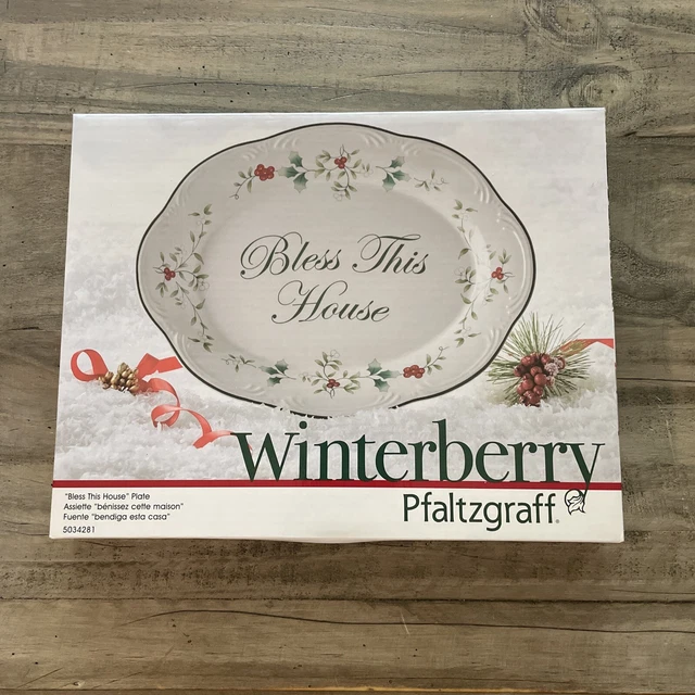 Pfaltzgraff "Bless This House" oval Winterberry serving plate