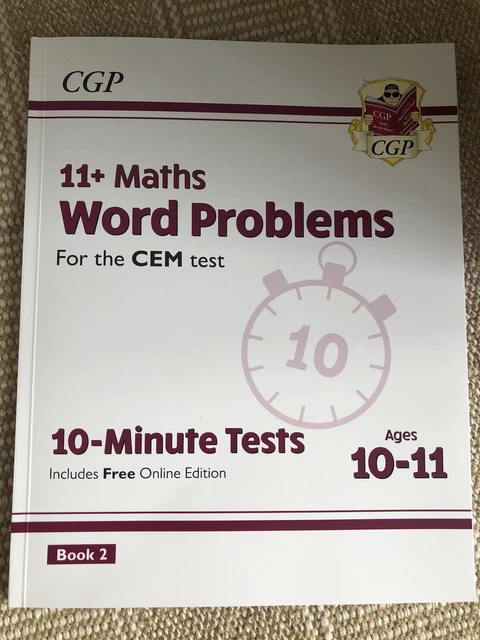 11 PLUS YEAR 6 CEM 10 Minute Tests Maths Word Problem Book 2 with ...