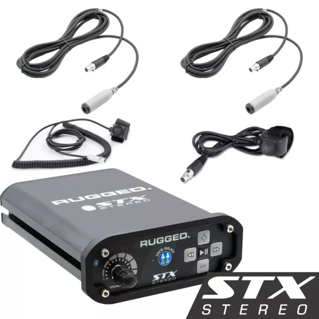 Rugged Radios STX Stereo Intercom Kit Bluetooth Music Builder Kit Polaris CanAm