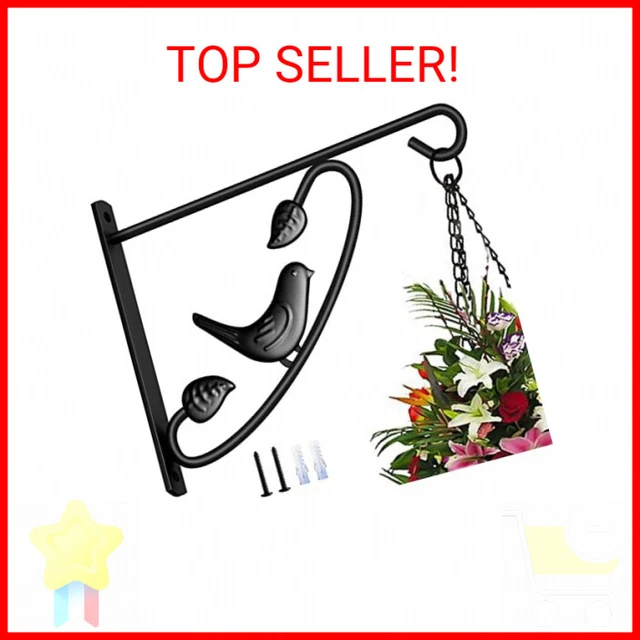 Amagabeli Hanging Plants Bracket 12in Wall Planter Hooks Hangers Flower Pot Bird
