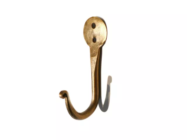 Ib Laursen Schmiedehaken Wardrobe Hook Industrial Simple Brass