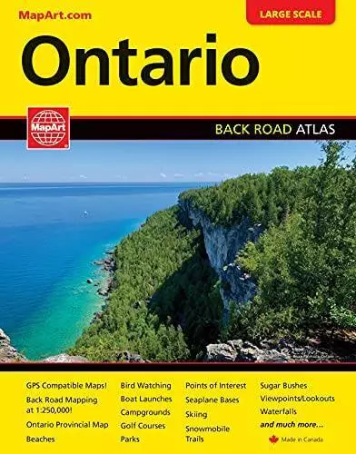 Ontario Back  Road Atlas - Spiral-bound By MapArt Publishing - GOOD