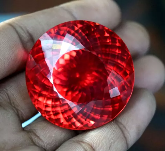 170 Ct Natural Ceylon Padparadscha Sapphire Round Cut Loose Certified Gemstone