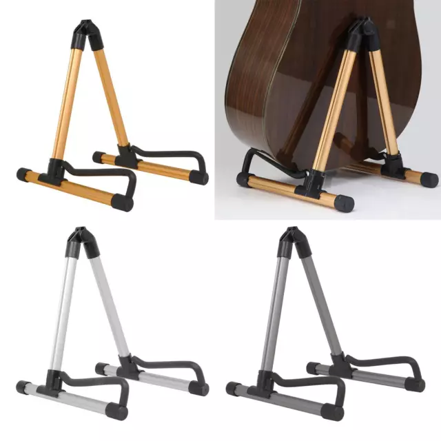 Floor Guitar Rack Stand Folding Soft Padding Protection for Guitar and Bass,