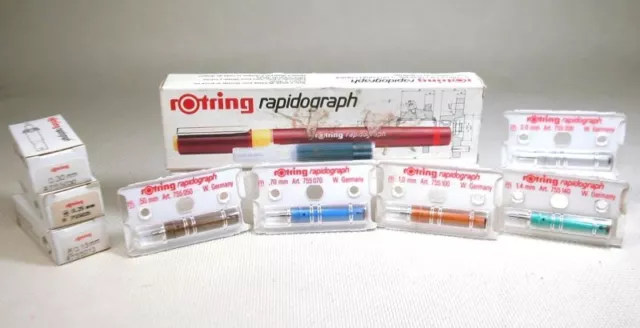 Rotring Rapidograph Technical Drawing Pen Nibs Sizes 0.10mm - 2.0mm