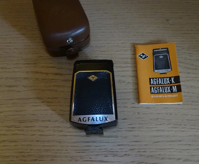 Appareil flash ancien AGFA Agfalux-K avec étui, livret et boite d'origine