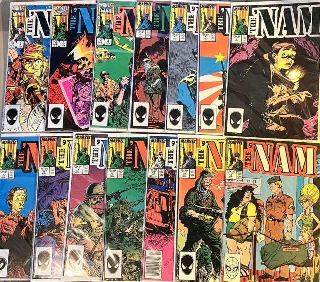 Marvel Comics THE 'NAM: #2-15 - 14 Issues! 1987-1989 Vietnam War VG+