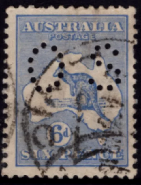 Australia Roos - 1915 2nd Wmk 6d Ultramarine SG O33 GU Cv £25 [D5958]