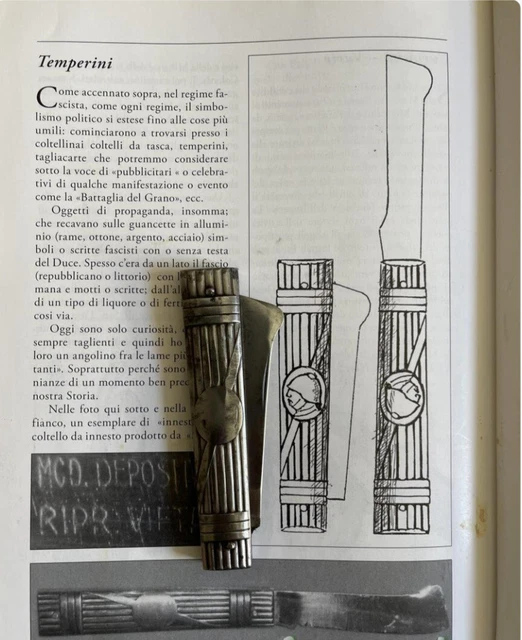 Coltello Federazione Fascista Agricoltori No Arditi Mvsn Balilla Coltello Federazione Fascista Agricoltori No Arditi Mvsn Balilla