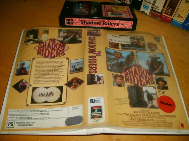 Shadow Riders Western THE SHADOW RIDERS (1982 Pre Cert) - Australian 1989 BETAMAX - Romantic ...