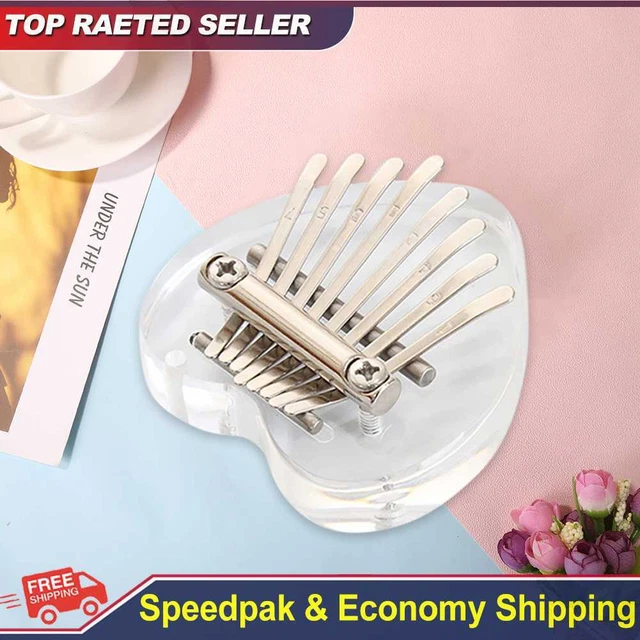 Mini Kalimba Daumenklavier Acryl 8-Ton süßes Fingerklavier Musik Geschenk (Herz)