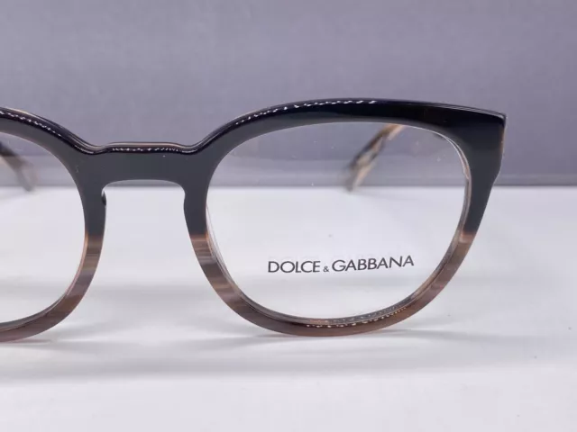 Dolce Gabbana Brille Damen schwarz Braun Rund Panto Horn Optik  DG 3287