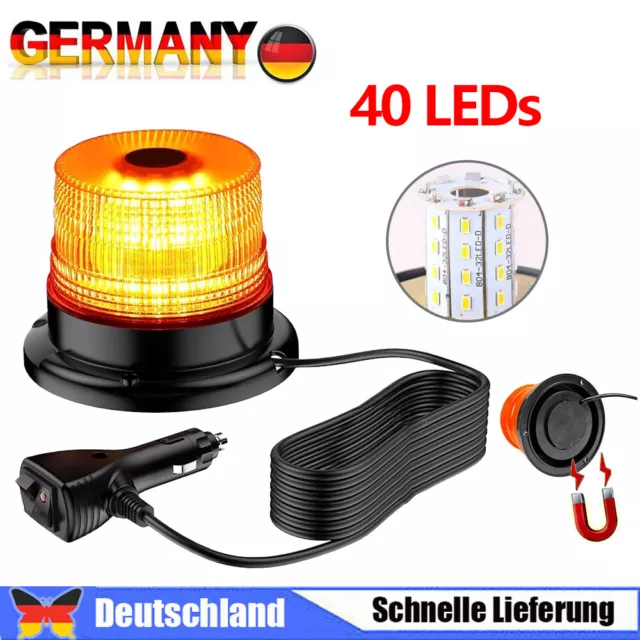 LED Rundumleuchte 12-24V Volt Magnet Warnleuchte Rundumlicht Rundumkennleuchte