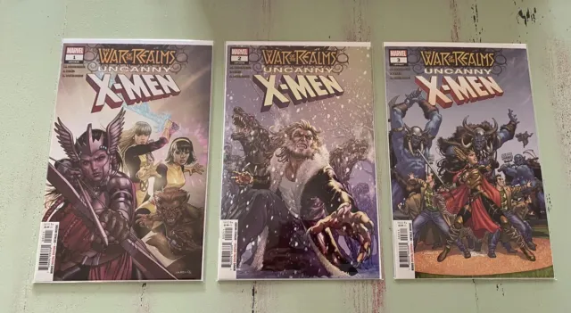 Marvel Comics War of the Realms: Uncanny X-Men Complete Set #1-3 NM