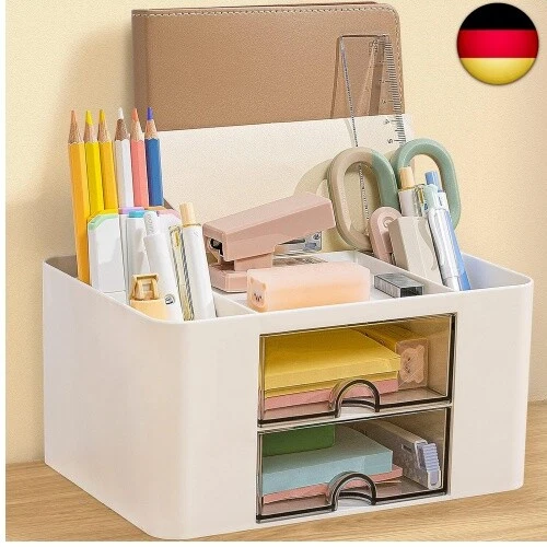 GoMaihe Schreibtisch Organizer mit 7 Fächern &amp; Schubladen - Ordnungssystem